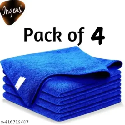 INGENS Microfiber Cleaning Cloths 4 Blue