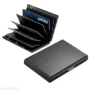 RfID Protected Slim Stainless Steel Debit/Credit 6 Card Holder (Set of 1, Black)
