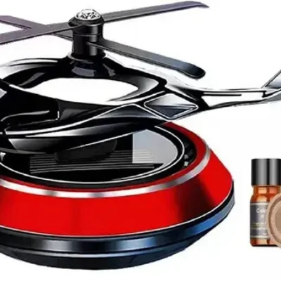 Helicopter Solar Powered Car Perfume Auto Rotation Fan with Aroma Oil