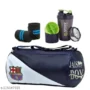 Combo Set of FCM Gym Bag with Wrist Support Band and Shaker Bottle