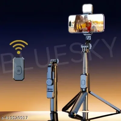 360°Rotation and LED Selfie Light Tripod and Mobile Stand