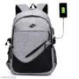 Laptop Backpack With USB Charging Port, Water Resistant Office & College Bag for Men & Women (Grey) 28L